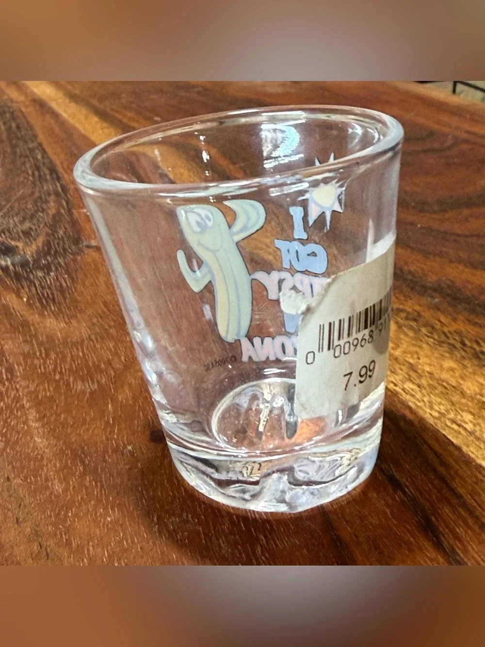I Got Tipsy In Arizona Shot Glass Cactus